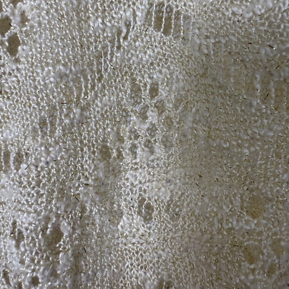 Cecio Metallic Open-Knit Sweater Top – Size S - Picture 4 of 5